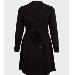 SOLD! Torrid black swing trench coat